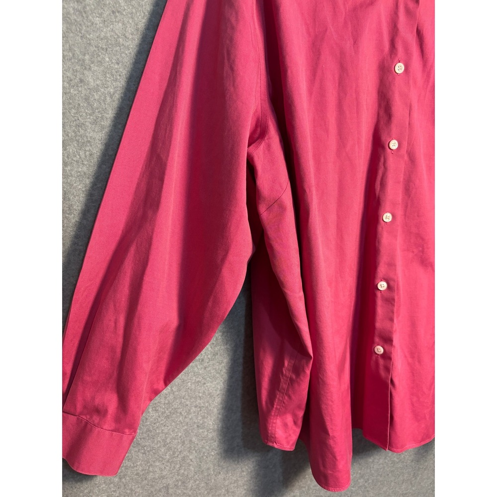 Talbots Women's Petites 20W Wrinkle Resistant Button Up Shirt 100% Cotton Pink - Picture 5 of 9